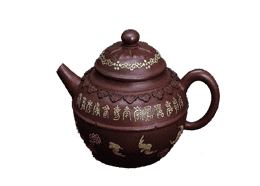 朱泥急須(銘：李茂林)